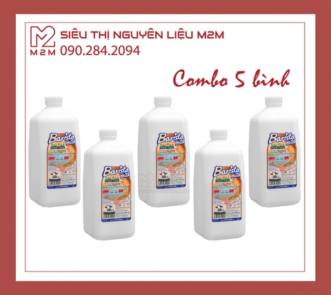 Combo 5 bình sữa thanh trùng Barista 1,8L
