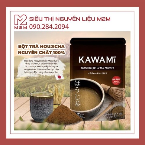 Bột Trà Houjicha nguyên chất KAWAMI 100gr