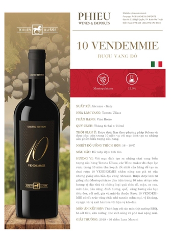 10 Vendemmie Montepulciano - Primitivo