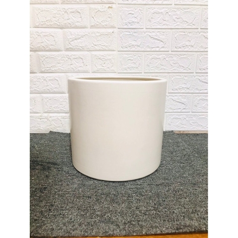 CHẬU GỐM TRỤ TRẮNG TRỒNG CÂY HẰNG DECOR (18cm,20cm,22cm ,26cm)
