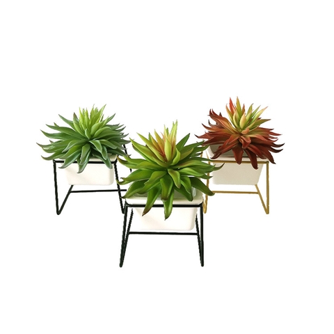 Cành sen đá lá nhọn giả 15cm