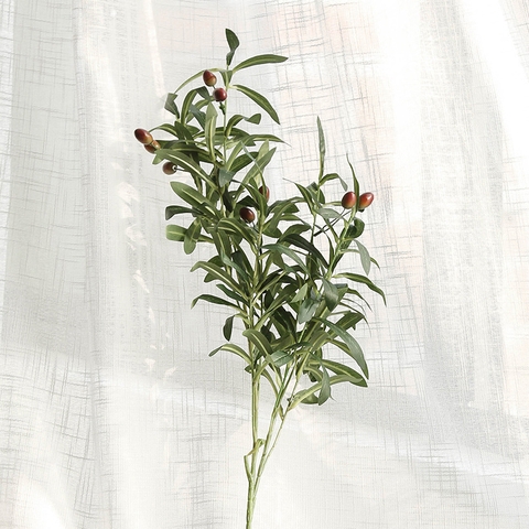 CÀNH OLIU GIẢ 10 NHÁNH 8 QUẢ HẰNG DECOR 90CM