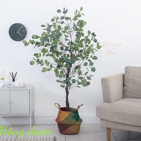 CÂY BẠCH ĐÀN GIẢ TRANG TRÍ NỘI THẤT HẰNG DECOR( 165CM)
