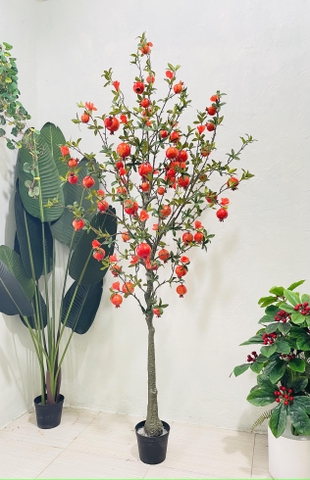 CÂY LỰU GIẢ TRANG TRÍ HẰNG DECOR 1M6