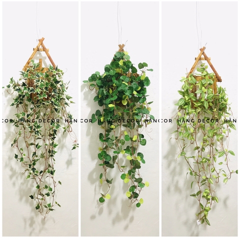 GIỎ CÂY RỦ GIẢ TRANG TRÍ 70CM