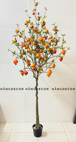 CÂY LỰU GIẢ TRANG TRÍ HẰNG DECOR 1M3