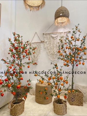 CÂY LỰU GIẢ TRANG TRÍ HẰNG DECOR 1M6