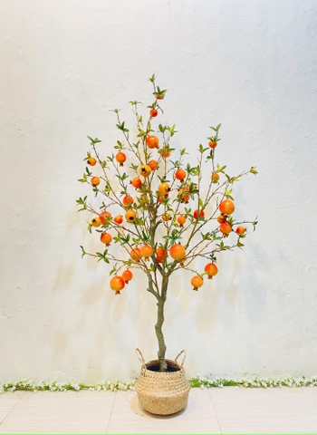 CÂY LỰU GIẢ TRANG TRÍ HẰNG DECOR 1M3