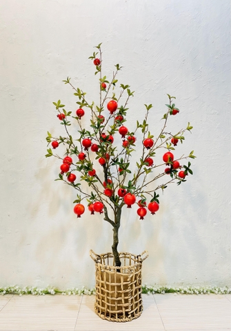 CÂY LỰU GIẢ TRANG TRÍ HẰNG DECOR 1M3