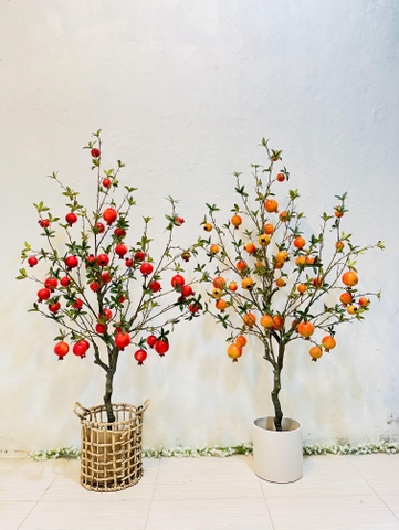 CÂY LỰU GIẢ TRANG TRÍ HẰNG DECOR 1M3