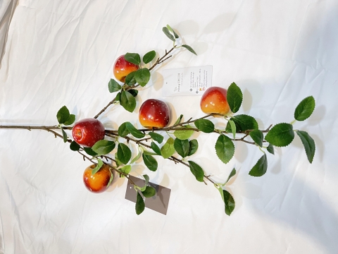 CÀNH QUẢ TÁO GIẢ TRANG TRÍ HẰNG DECOR 80CM