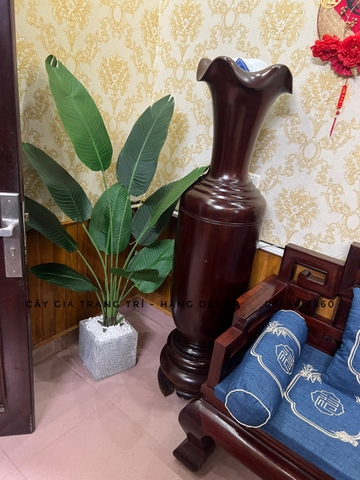 CÂY CHUỐI RẺ QUẠT TRANG TRÍ HẰNG DECOR 1M6(3 nhánh-10 lá)