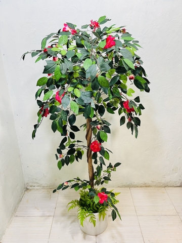 CÂY HOA ĐỖ QUYÊN GIẢ TRANG TRÍ HẰNG DECOR