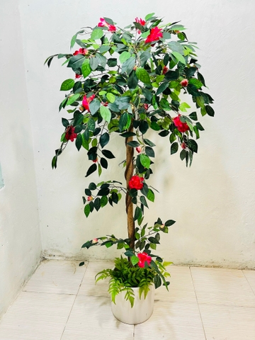 CÂY HOA ĐỖ QUYÊN GIẢ TRANG TRÍ HẰNG DECOR