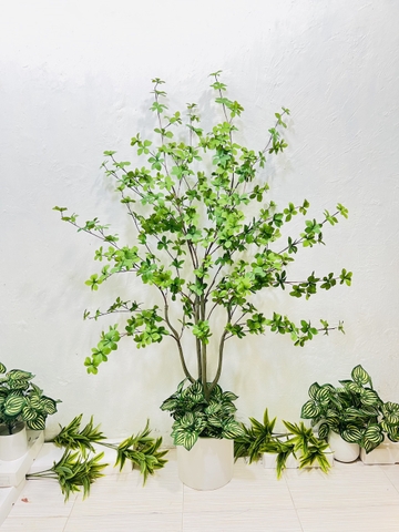 CÂY THẠCH NAM GIẢ 2 THÂN NHỰA HẰNG DECOR (1M52)