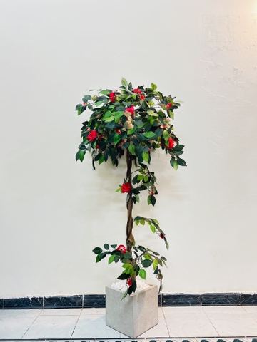 CÂY HOA ĐỖ QUYÊN GIẢ TRANG TRÍ HẰNG DECOR