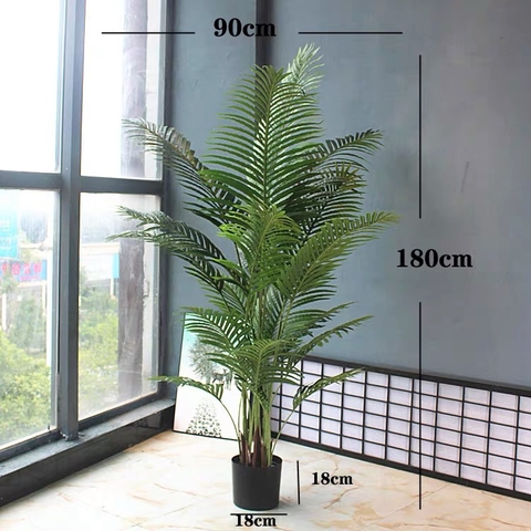 CÂY DỪA BỤI GIẢ TRANG TRÍ NHÀ HẰNG DECOR(1M1, 1M4, 1M6, 1M8)