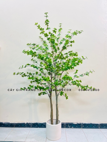 CÂY THẠCH NAM 2 THÂN NHỰA GIẢ TRANG TRÍ HẰNG DECOR(1M7)