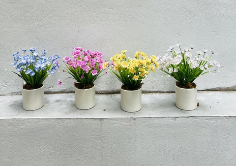 CHẬU HOA CÁNH BƯỚM GIẢ ĐẶT BÀN 30CM
