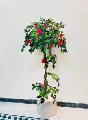 CÂY HOA ĐỖ QUYÊN GIẢ TRANG TRÍ HẰNG DECOR