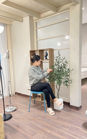 CÂY OLIU GIẢ TRANG TRÍ HẰNG DECOR 1M3