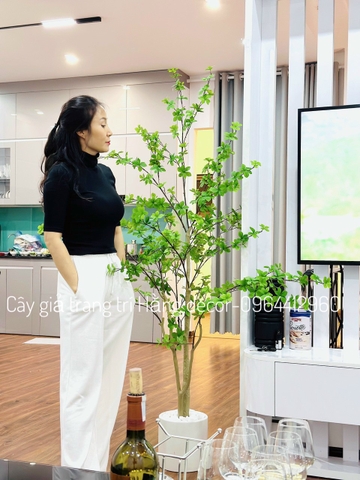 CÂY THẠCH NAM 2 THÂN NHỰA GIẢ TRANG TRÍ HẰNG DECOR(1M7)