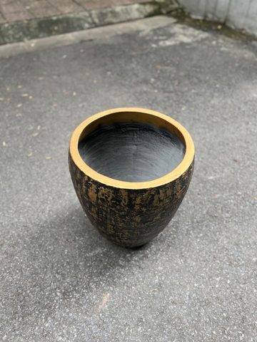 CHẬU XI MĂNG TRỨNG CỔ VÀNG 40X50 cm