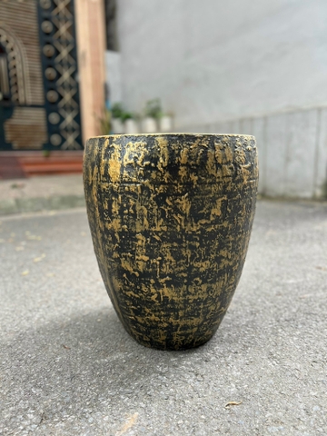 CHẬU XI MĂNG TRỨNG CỔ VÀNG 40X50 cm