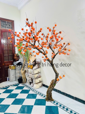CÂY QUẢ HỒNG GIẢ THÂN GỖ THIẾT KẾ 2M