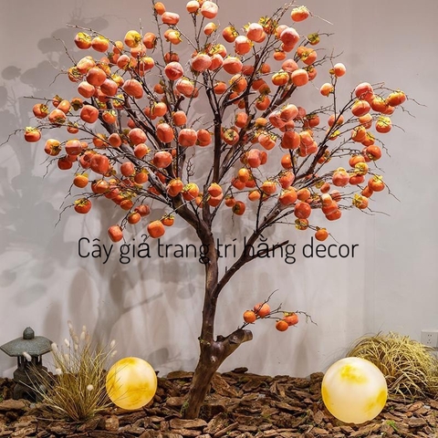 CÂY QUẢ HỒNG GIẢ THÂN GỖ THIẾT KẾ 2M