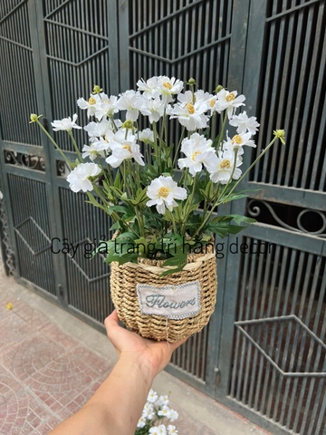 GIỎ HOA CÚC GIẢ TRANG TRÍ 40CM