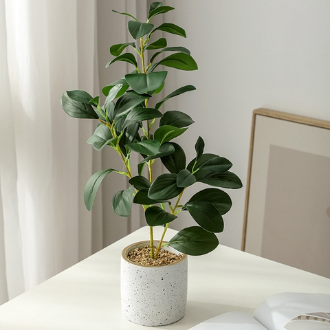 CHẬU CÂY GIẢ ĐẶT BÀN , TỦ, KỆ 30CM