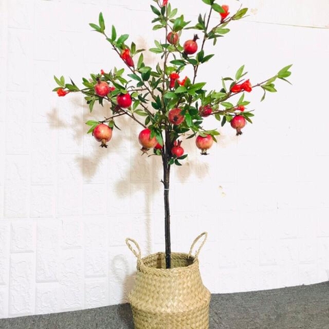 CÂY LỰU GIẢ TRANG TRÍ NỘI THẤT HẰNG DECOR 1M