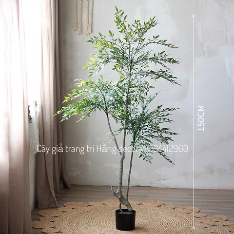 CÂY NAM THIÊN TRÚC GIẢ TRANG TRÍ HẰNG DECOR 1m5
