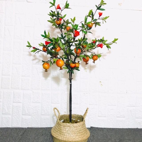 CÂY LỰU GIẢ TRANG TRÍ NỘI THẤT HẰNG DECOR 1M
