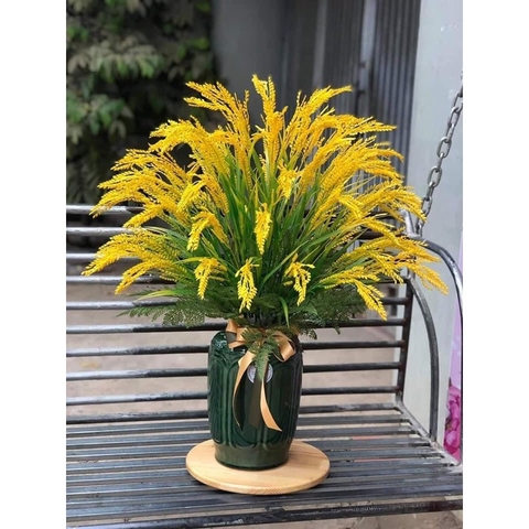 CÀNH LÚA GIẢ CẮM BÌNH TRANG TRÍ HẰNG DECOR 90CM