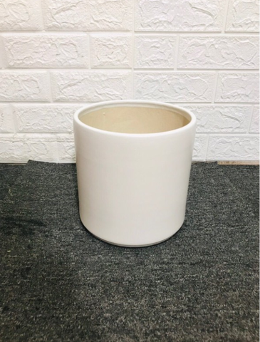 CHẬU GỐM TRỤ TRẮNG TRỒNG CÂY HẰNG DECOR (18cm,20cm,22cm ,26cm)