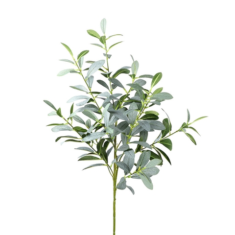 Cành lá bạc giả trang trí 80cm