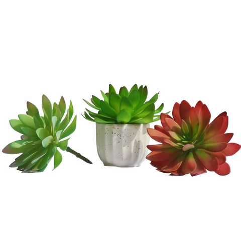 Cành hoa đá giả 12cm ( xanh, đỏ, bạc)