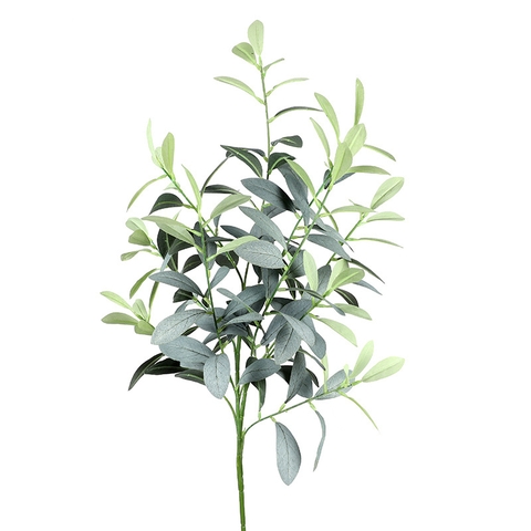 Cành lá bạc giả trang trí 80cm
