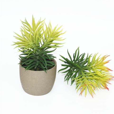 Cành sen đá thông giả 3 nhánh 15cm