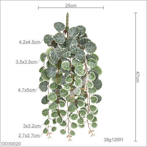Cành rủ bạch đàn giả 47cm (hồng, xanh)
