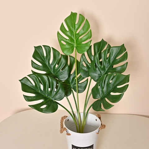 Cành lá cao su 7 nhánh 80cm