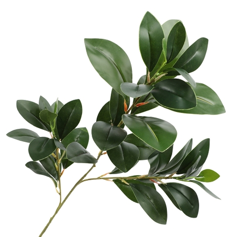 Cành lá chanh xanh giả 80cm