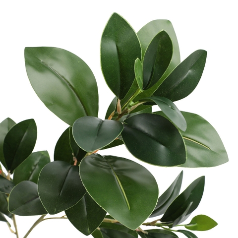 Cành lá chanh xanh giả 80cm