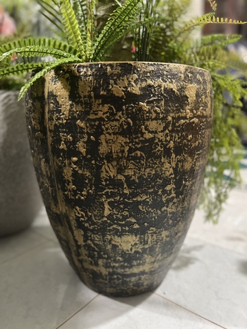 CHẬU XI MĂNG TRỨNG CỔ VÀNG 40X50 cm