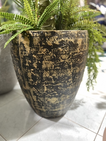CHẬU XI MĂNG TRỨNG CỔ VÀNG 40X50 cm