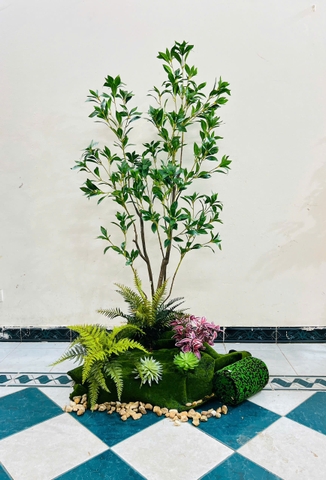 SET TIỂU CẢNH CÂY LINH SƠN GIẢ 45X80CM