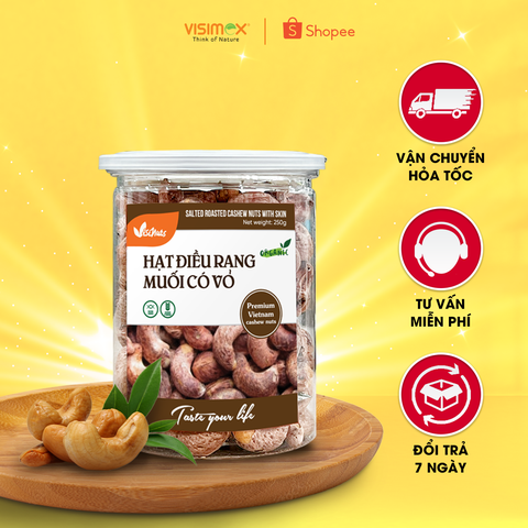 HẠT ĐIỀU RANG MUỐI CÓ VỎ