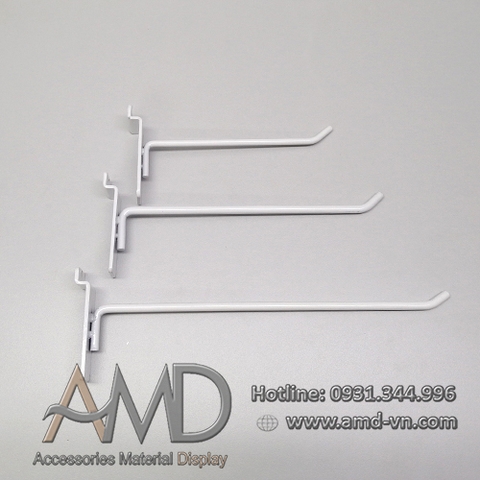 Móc đơn cài tấm gỗ slatwall MG101 - Màu trắng